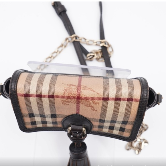 BURBERRY Haymarket Check Mini Tassel
Crossbody Bag - Picture 7 of 14